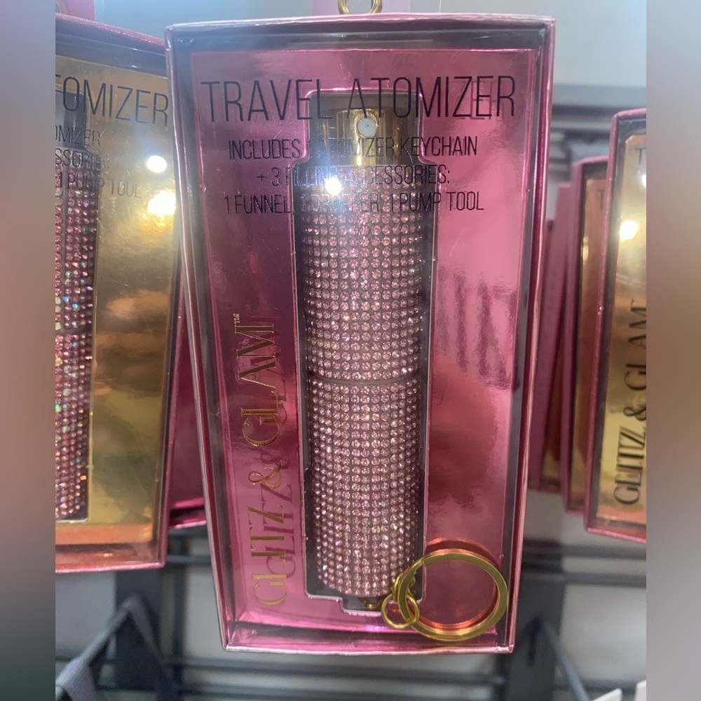 Glitz and glam travel atomizer with rhinestones NEW